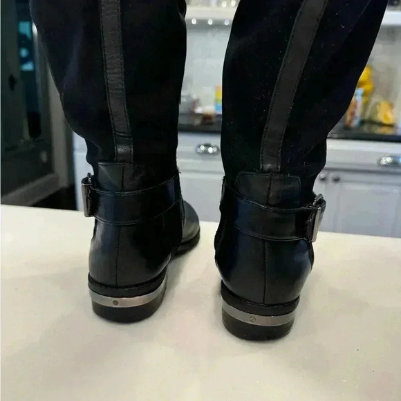 Vince Camuto women’s black quilted leather riding boots size 7 - Picture 6 of 14